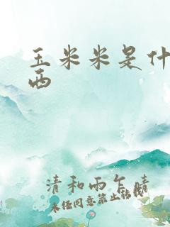 玉米米是什么东西