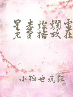 星光灿烂电视剧免费播放在线观看