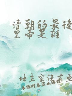 清朝的最后一个皇帝是谁