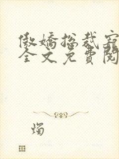 傲娇总裁宠上瘾全文免费阅读全文