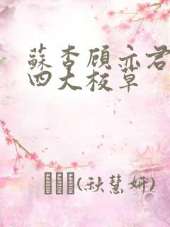 苏杳顾亦君国防四大校草