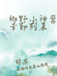 乡野小神医最新章节列表
