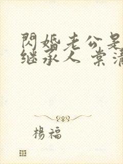 闪婚老公是豪门继承人 棠清苘