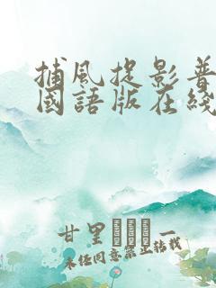捕风捉影普通话国语版在线播放