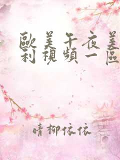 欧美午夜美女福利视频一区