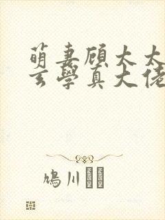 萌妻顾太太竟是玄学真大佬全集