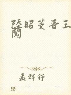 陆昭菱晋王周时阅