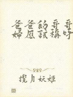 爸爸的哥哥的媳妇应该称呼什么