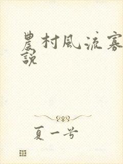 农村风流寡妇小说