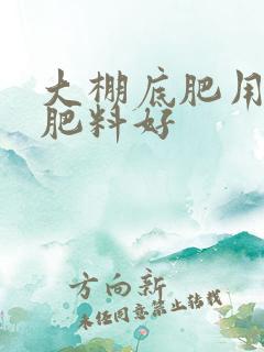 大棚底肥用什么肥料好
