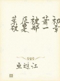 叶辰被萧初然识破是哪一章