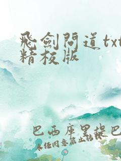 飞剑问道txt精校版