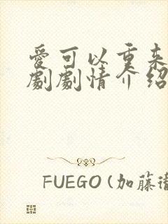 爱可以重来电视剧剧情介绍