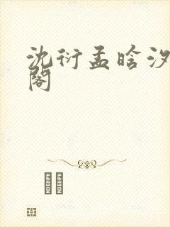 沈衍孟晗汐笔趣阁
