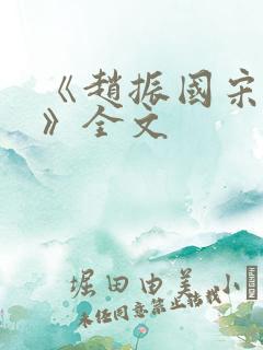 《赵振国宋婉清》全文