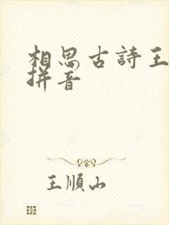 相思古诗王维带拼音