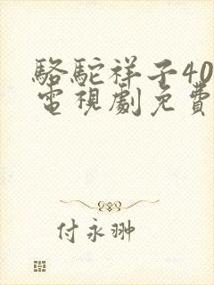 骆驼祥子40集电视剧免费播放