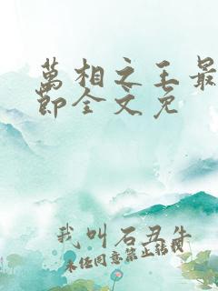万相之王最新章节全文免