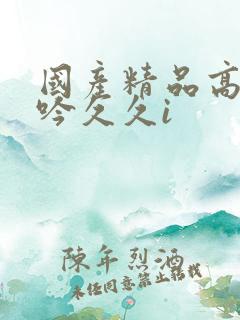 国产精品高潮呻吟久久i