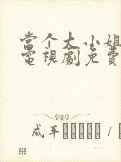 当个大小姐真难电视剧免费观看