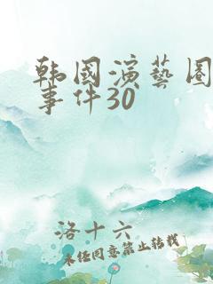韩国演艺圈悲惨事件30