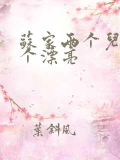 苏家两个儿媳哪个漂亮