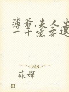 薄爷,夫人出价一千亿要退婚》