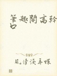 笔趣阁高干文入口
