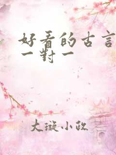 好看的古言小说一对一