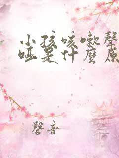 小孩咳嗽声音嘶哑是什么原因