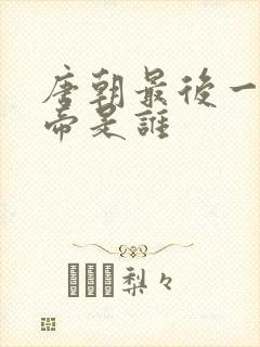 唐朝最后一代皇帝是谁