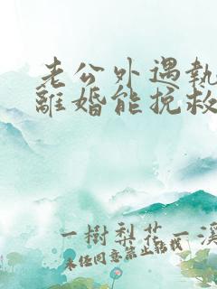 老公外遇执意要离婚能挽救吗