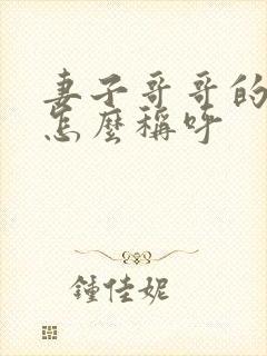 妻子哥哥的儿子怎么称呼