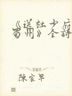 《送杜少府之任蜀州》全诗翻译