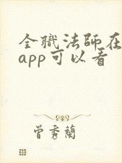 全职法师在哪个app可以看