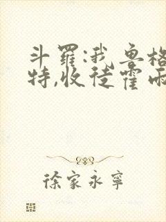 斗罗:我鲁格赛特,收徒霍雨浩