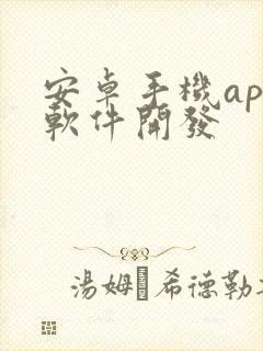 安卓手机app软件开发