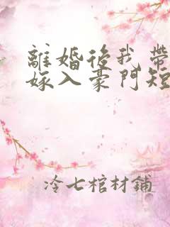 离婚后我带着崽嫁入豪门短剧