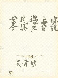 当我遇上你短剧全集免费观看