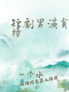 短剧男演员排名榜