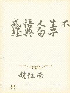 感悟人生不易的经典句子
