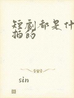 短剧都是什么人拍的