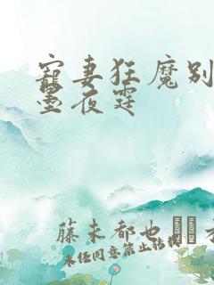 宠妻狂魔别太坏墨夜霆