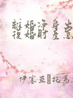 离婚净身出户后复婚财产怎么算