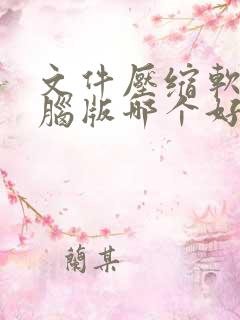 文件压缩软件电脑版哪个好