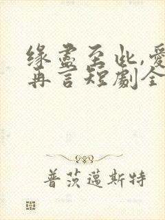 缘尽至此,爱不再言短剧全集