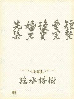 先婚后爱短剧全集免费完整版