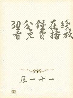 30分钟在线观看免费播放电视剧