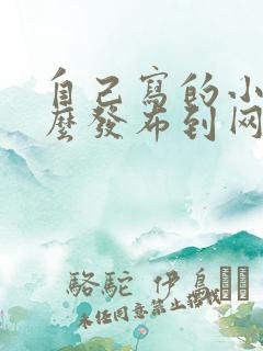 自己写的小说怎么发布到网上赚钱呢