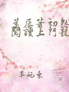 叶辰萧初然免费阅读上门龙婿